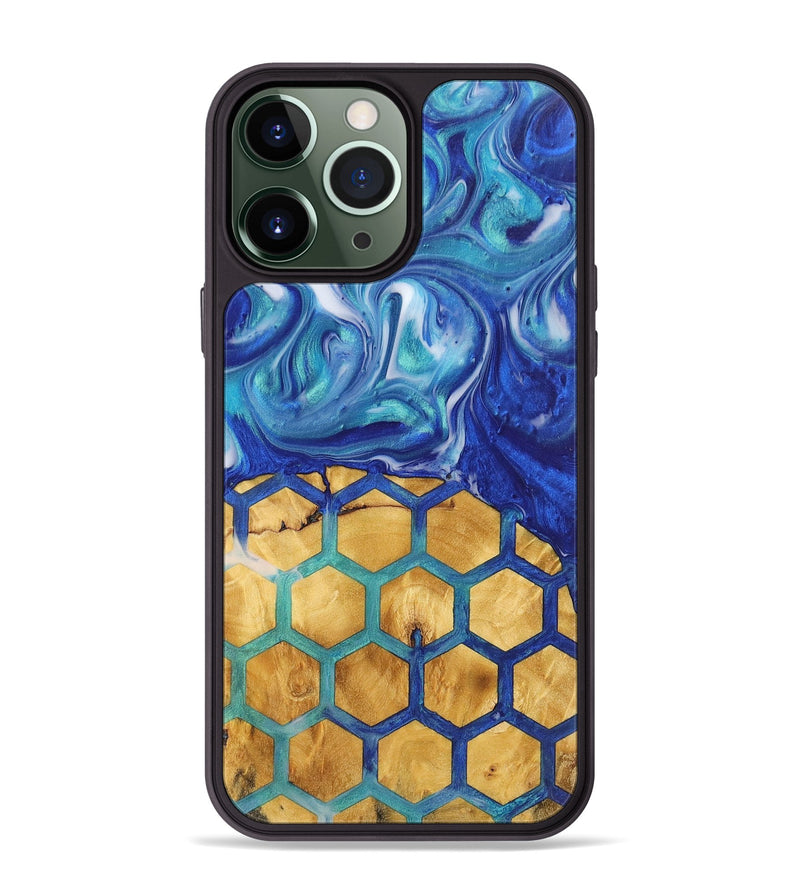 iPhone 13 Pro Max Wood+Resin Phone Case - Athena (Pattern, 700822)