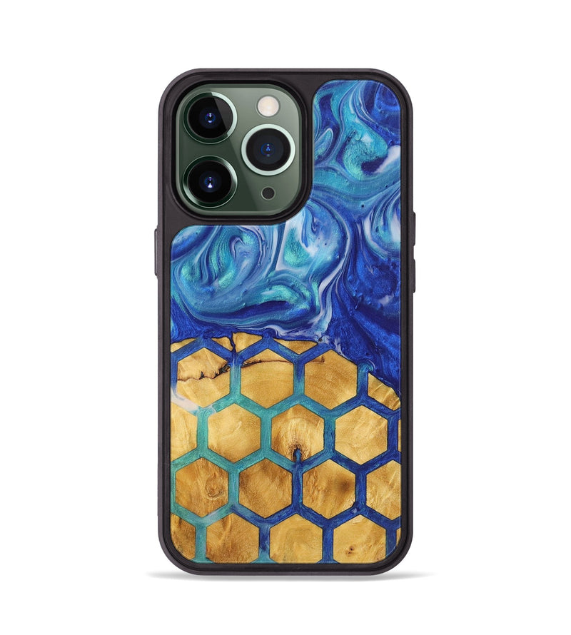 iPhone 13 Pro Wood+Resin Phone Case - Athena (Pattern, 700822)