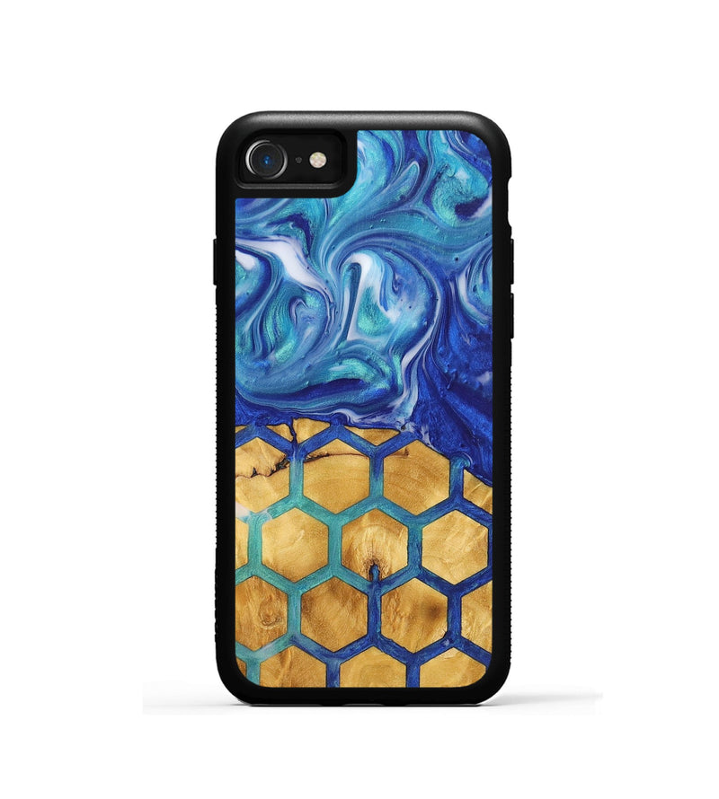 iPhone SE Wood+Resin Phone Case - Athena (Pattern, 700822)