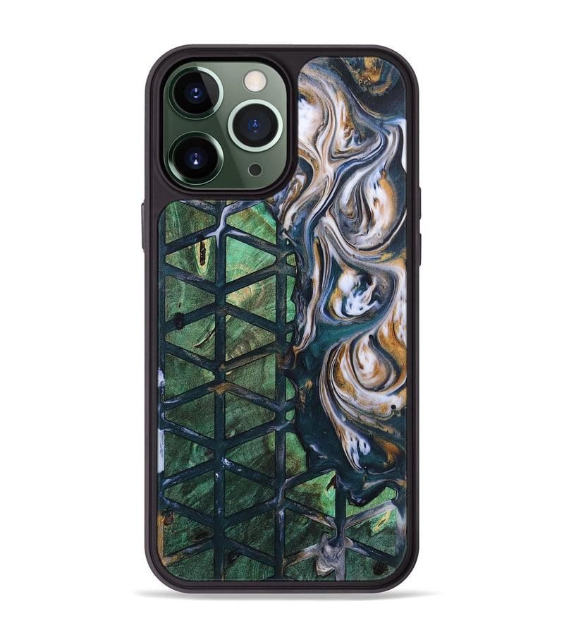 iPhone 13 Pro Max Wood+Resin Phone Case - Marquis (Pattern, 700823)