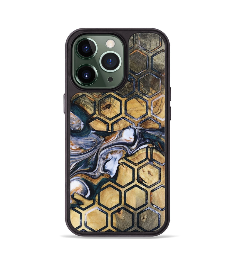 iPhone 13 Pro Wood+Resin Phone Case - Sonya (Pattern, 700824)