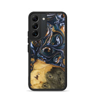 Galaxy S22 Wood+Resin Phone Case - Molly (Black & White, 700833)