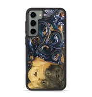 Galaxy S23 Plus Wood+Resin Phone Case - Molly (Black & White, 700833)