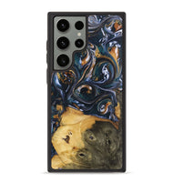 Galaxy S23 Ultra Wood+Resin Phone Case - Molly (Black & White, 700833)