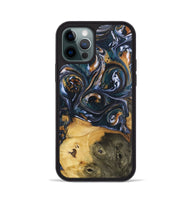 iPhone 12 Pro Wood+Resin Phone Case - Molly (Black & White, 700833)