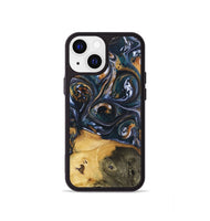 iPhone 13 mini Wood+Resin Phone Case - Molly (Black & White, 700833)