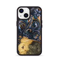 iPhone 13 Wood+Resin Phone Case - Molly (Black & White, 700833)