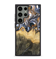 Galaxy S24 Ultra Wood+Resin Phone Case - Jeanette (Black & White, 700836)