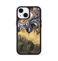 iPhone 13 Wood+Resin Phone Case - Jeanette (Black & White, 700836)