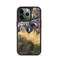 iPhone 13 Pro Wood+Resin Phone Case - Jeanette (Black & White, 700836)