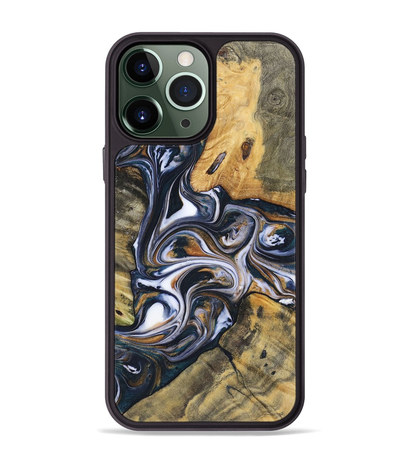iPhone 13 Pro Max Wood+Resin Phone Case - Isaac (Mosaic, 700841)