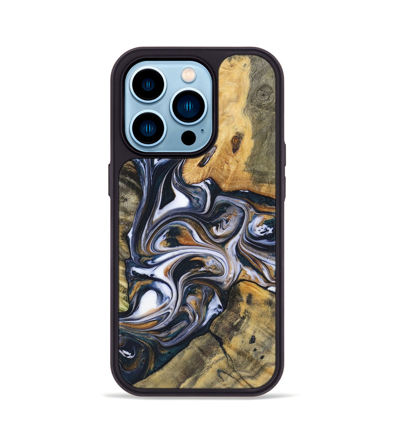 iPhone 14 Pro Wood+Resin Phone Case - Isaac (Mosaic, 700841)