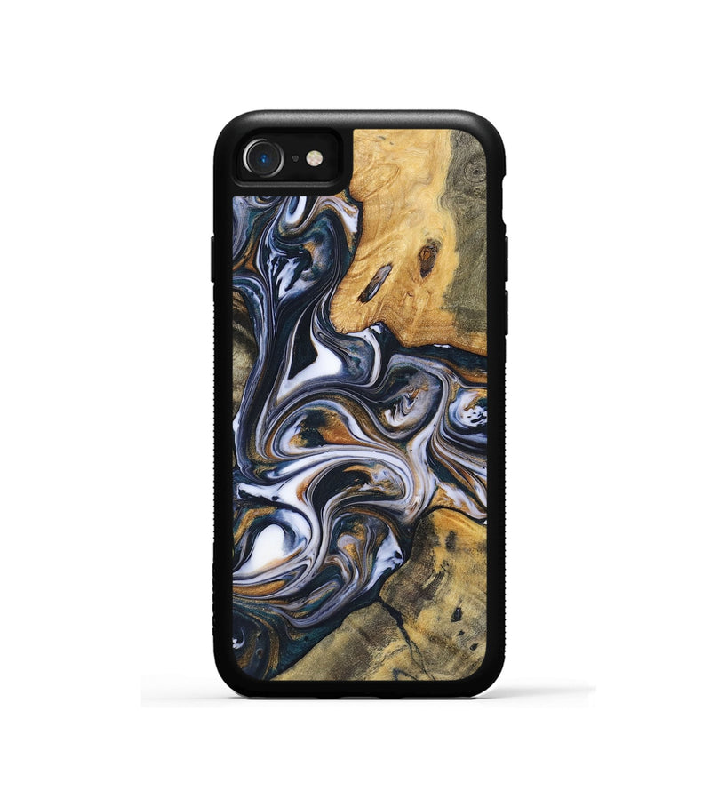 iPhone SE Wood+Resin Phone Case - Isaac (Mosaic, 700841)