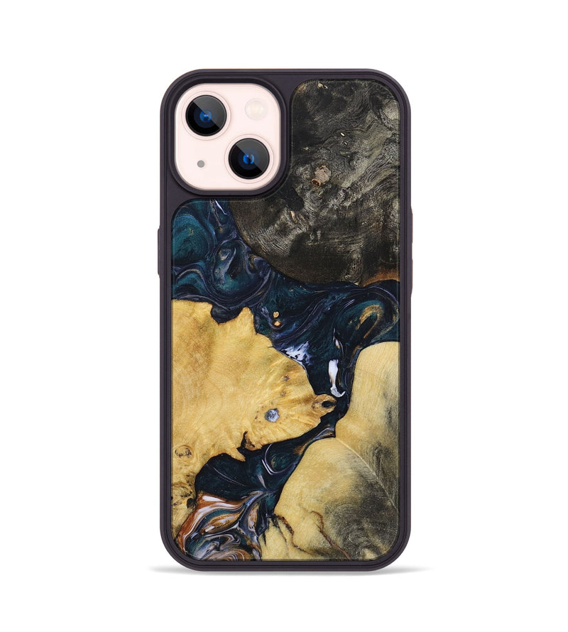 iPhone 14 Wood+Resin Phone Case - Donald (Mosaic, 700847)