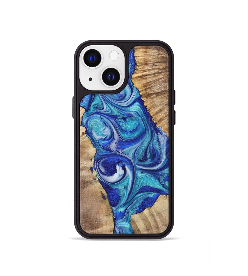 iPhone 13 mini Wood+Resin Phone Case - Felicia (Mosaic, 700849)