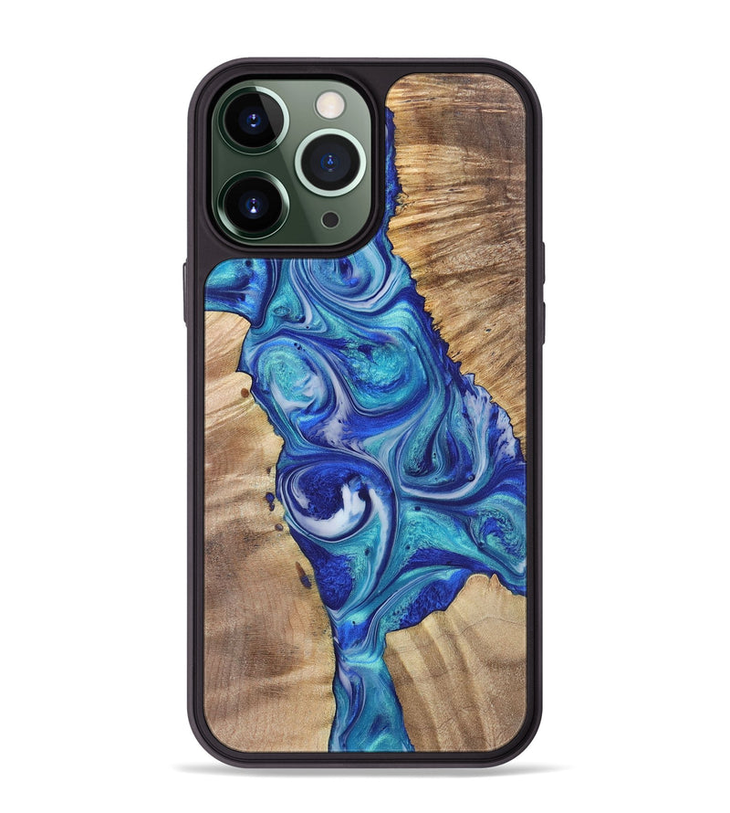 iPhone 13 Pro Max Wood+Resin Phone Case - Felicia (Mosaic, 700849)
