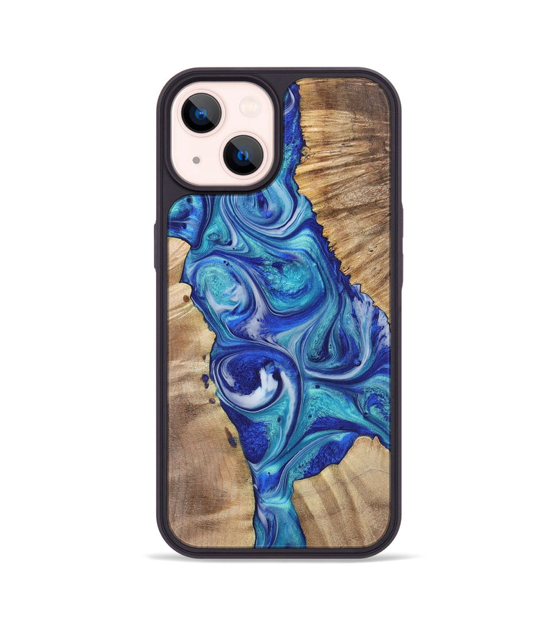 iPhone 14 Wood+Resin Phone Case - Felicia (Mosaic, 700849)