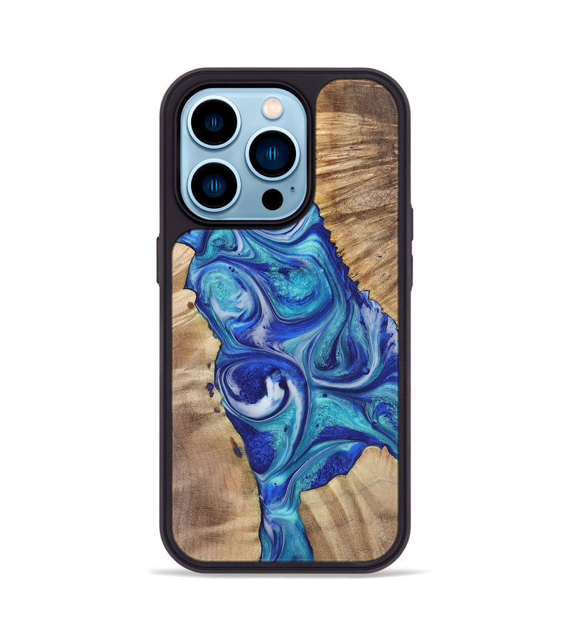 iPhone 14 Pro Wood+Resin Phone Case - Felicia (Mosaic, 700849)