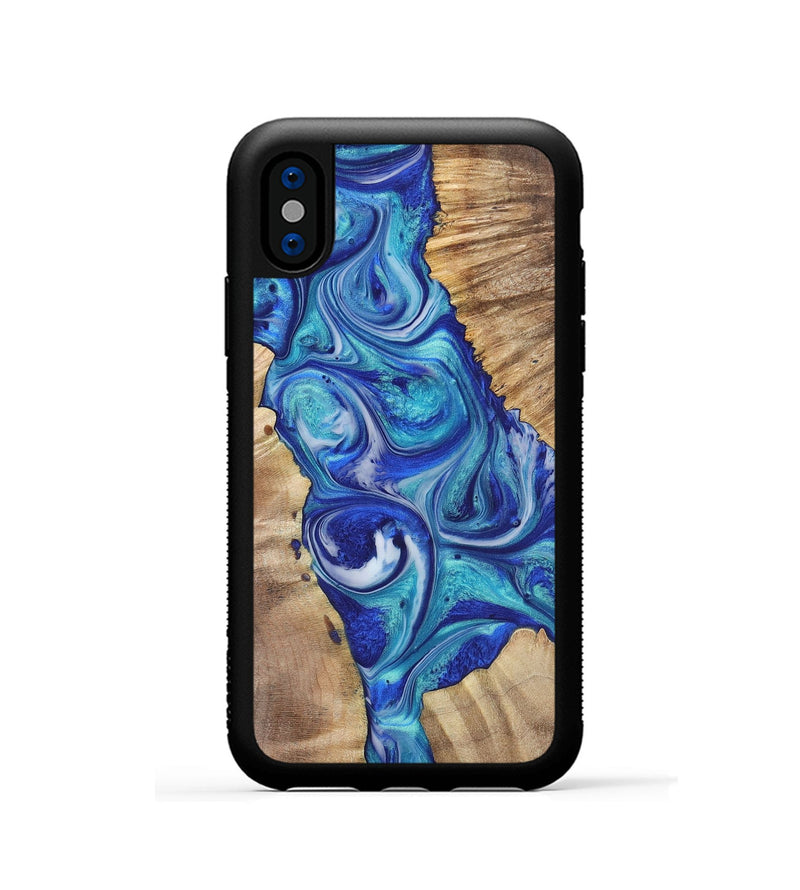 iPhone Xs Wood+Resin Phone Case - Felicia (Mosaic, 700849)
