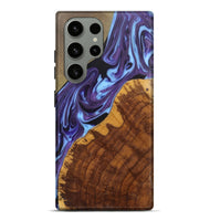 Galaxy S23 Ultra Wood+Resin Live Edge Phone Case - Anita (Purple, 700863)