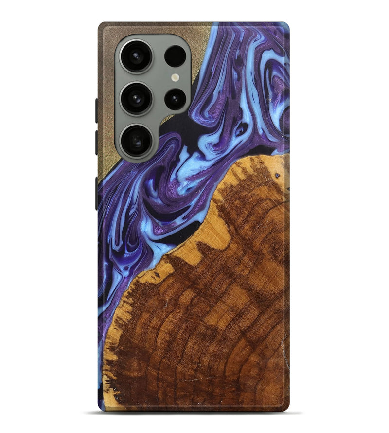 Galaxy S23 Ultra Wood+Resin Live Edge Phone Case - Anita (Purple, 700863)