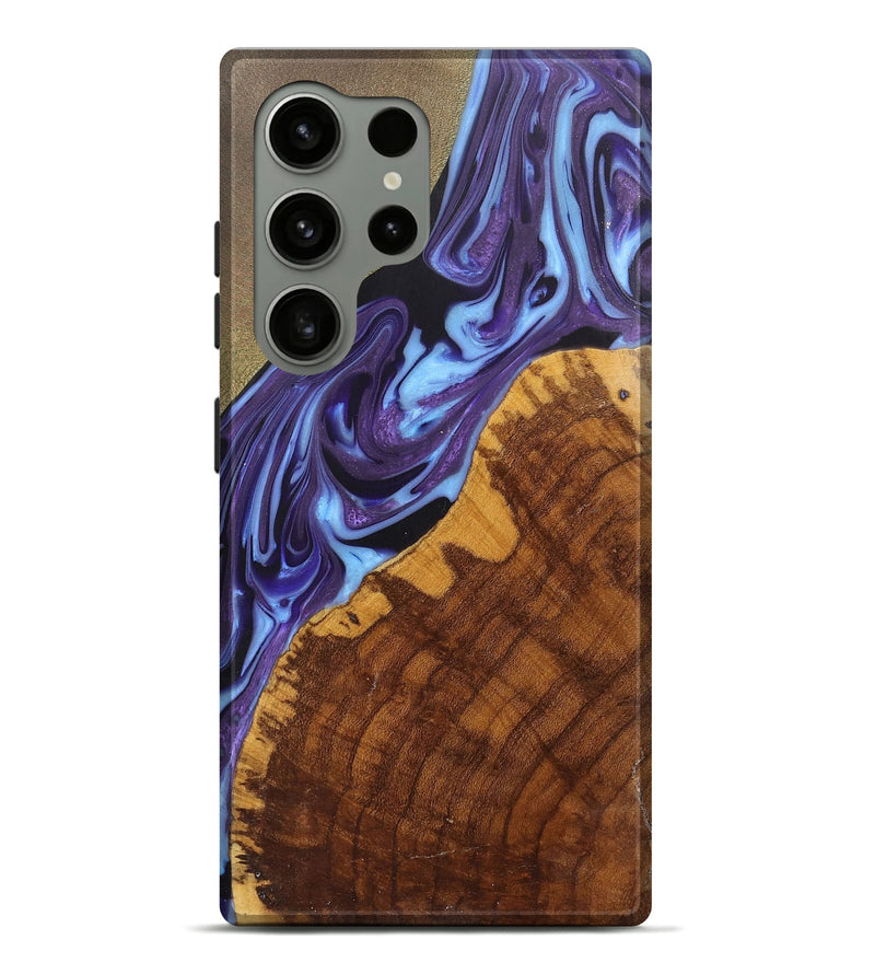 Galaxy S24 Ultra Wood+Resin Live Edge Phone Case - Anita (Purple, 700863)