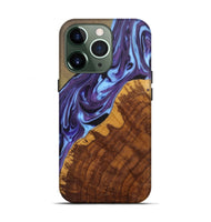 iPhone 13 Pro Wood+Resin Live Edge Phone Case - Anita (Purple, 700863)