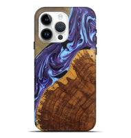 iPhone 15 Pro Max Wood+Resin Live Edge Phone Case - Anita (Purple, 700863)