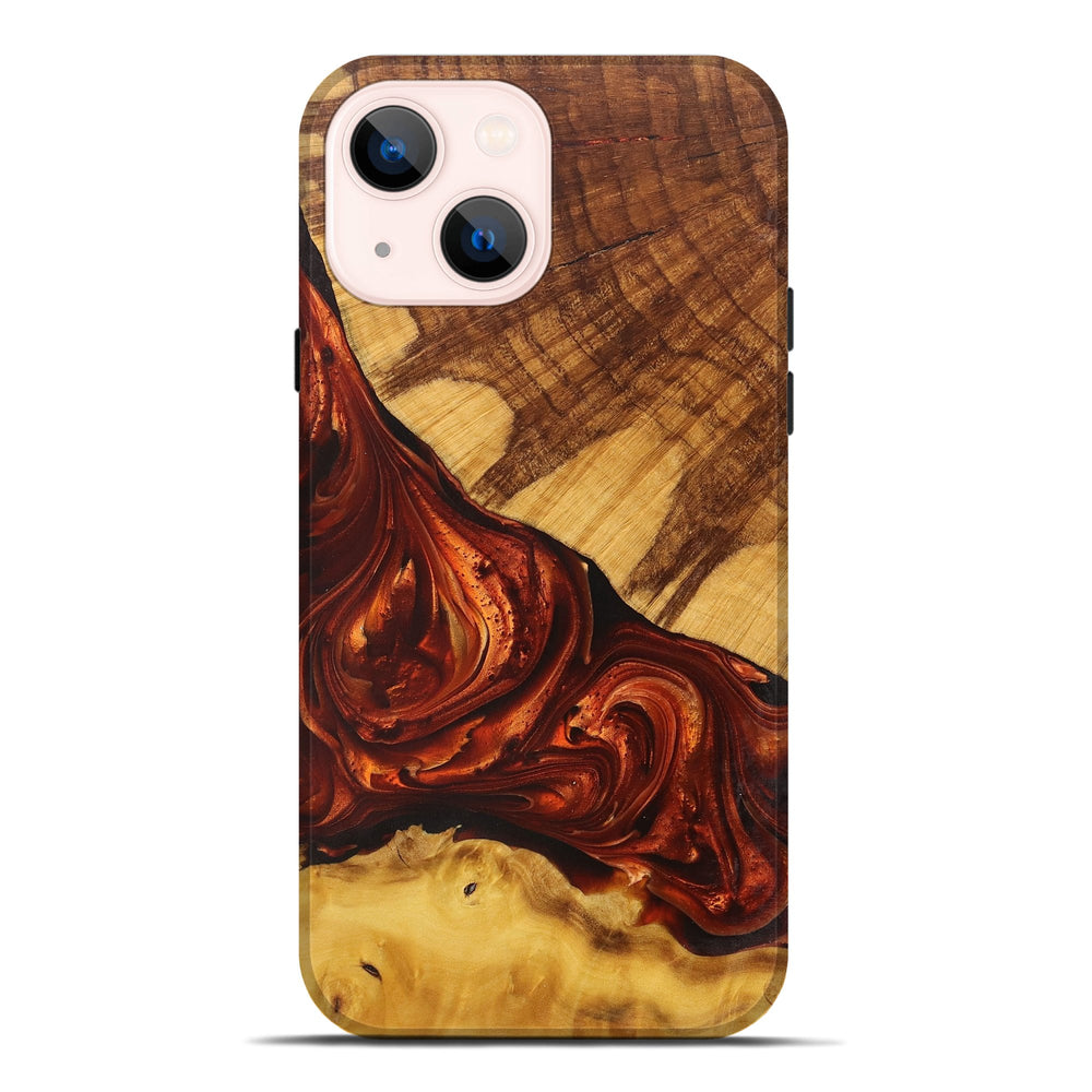 iPhone 14 Plus Wood+Resin Live Edge Phone Case - Javier (Red, 700867) iPhone 14 Plus Wood+Resin Live Edge Phone Case - Javier (Red, 700867)
