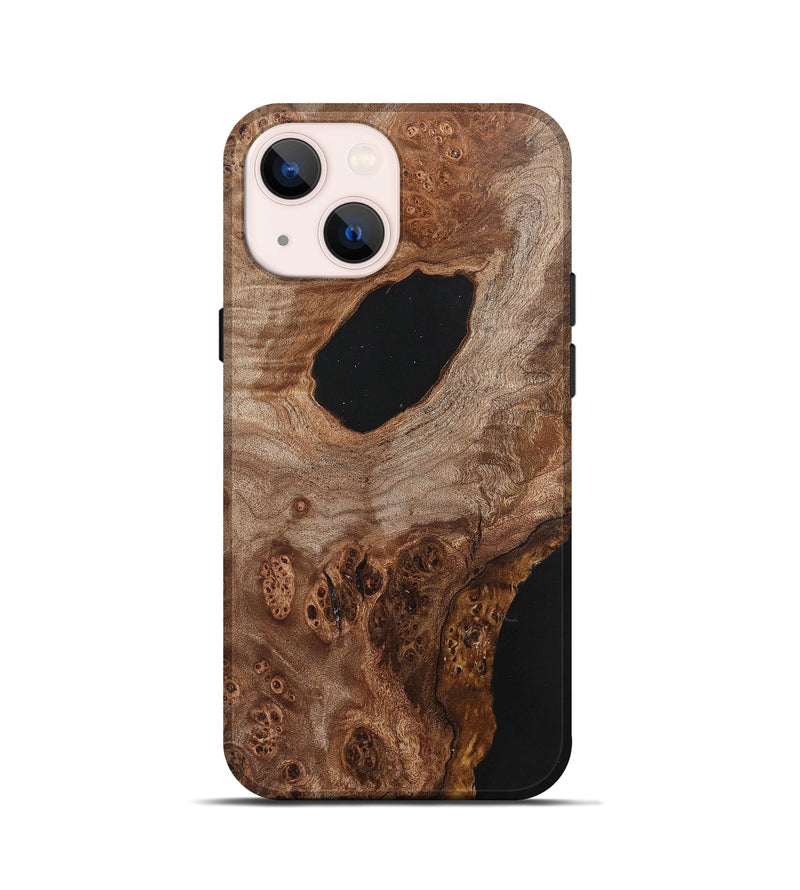iPhone 13 mini Wood+Resin Live Edge Phone Case - Philip (Wood Burl, 700876)