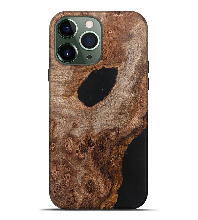 iPhone 13 Pro Max Wood+Resin Live Edge Phone Case - Philip (Wood Burl, 700876)