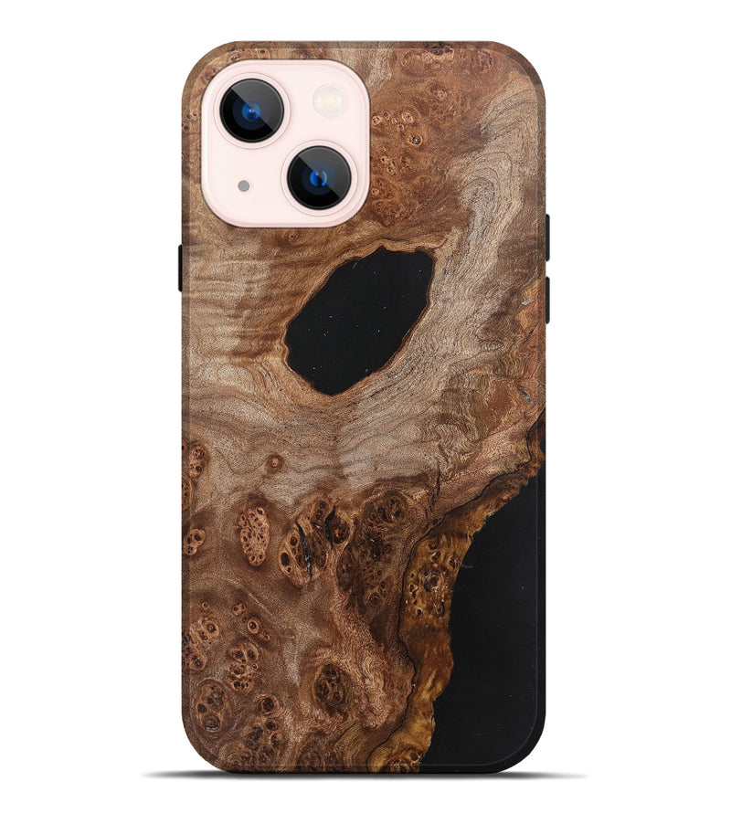 iPhone 14 Plus Wood+Resin Live Edge Phone Case - Philip (Wood Burl, 700876)