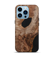 iPhone 14 Pro Wood+Resin Live Edge Phone Case - Philip (Wood Burl, 700876)