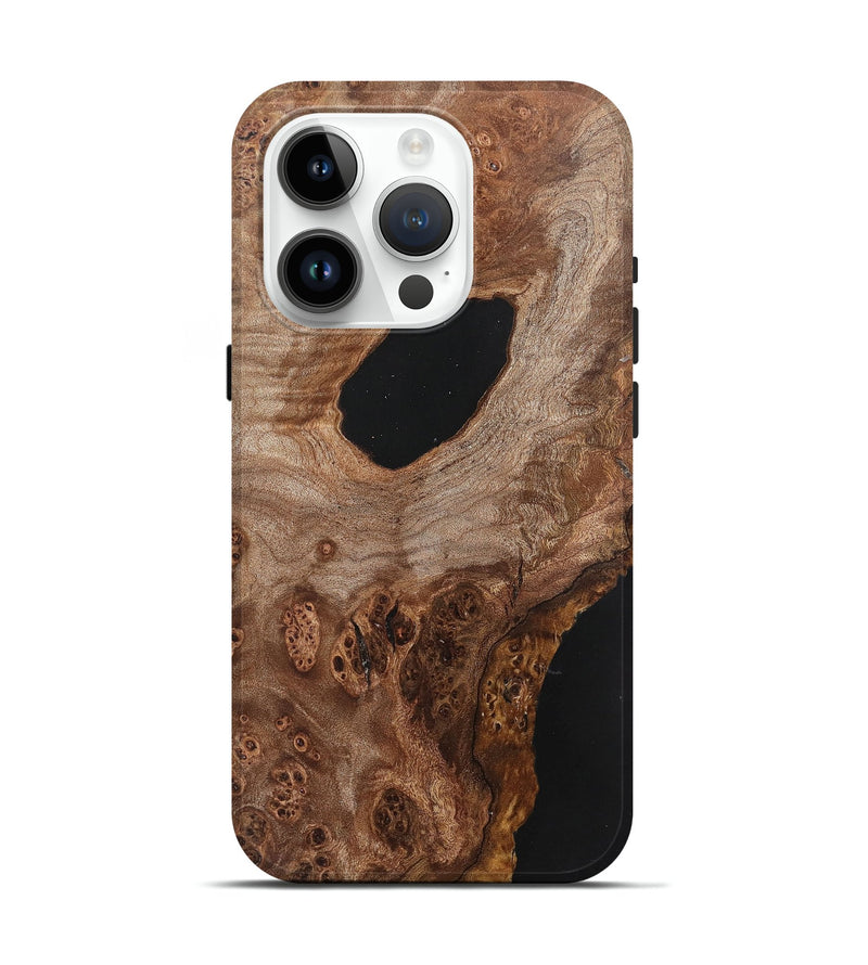 iPhone 15 Pro Wood+Resin Live Edge Phone Case - Philip (Wood Burl, 700876)