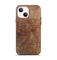 iPhone 14 Wood+Resin Live Edge Phone Case - Bryan (Wood Burl, 700877)