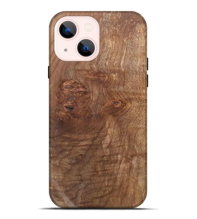 iPhone 14 Plus Wood+Resin Live Edge Phone Case - Bryan (Wood Burl, 700877)