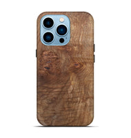 iPhone 14 Pro Wood+Resin Live Edge Phone Case - Bryan (Wood Burl, 700877)