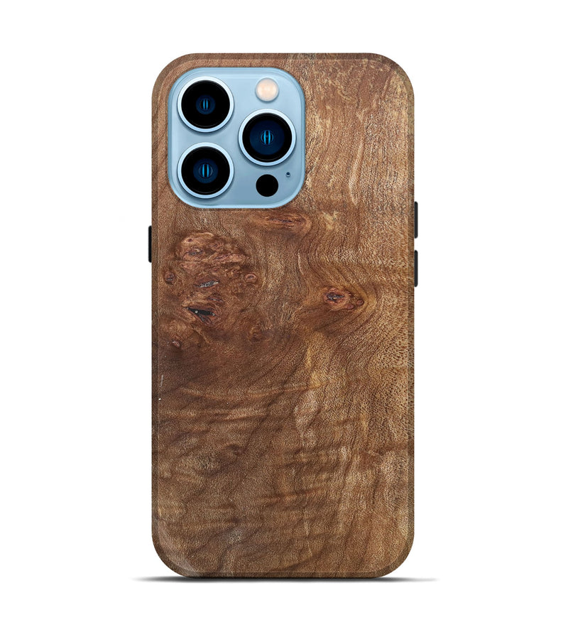 iPhone 14 Pro Wood+Resin Live Edge Phone Case - Bryan (Wood Burl, 700877)