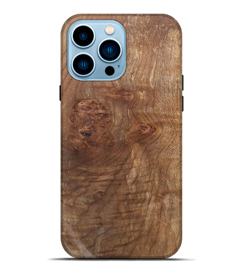 iPhone 14 Pro Max Wood+Resin Live Edge Phone Case - Bryan (Wood Burl, 700877)