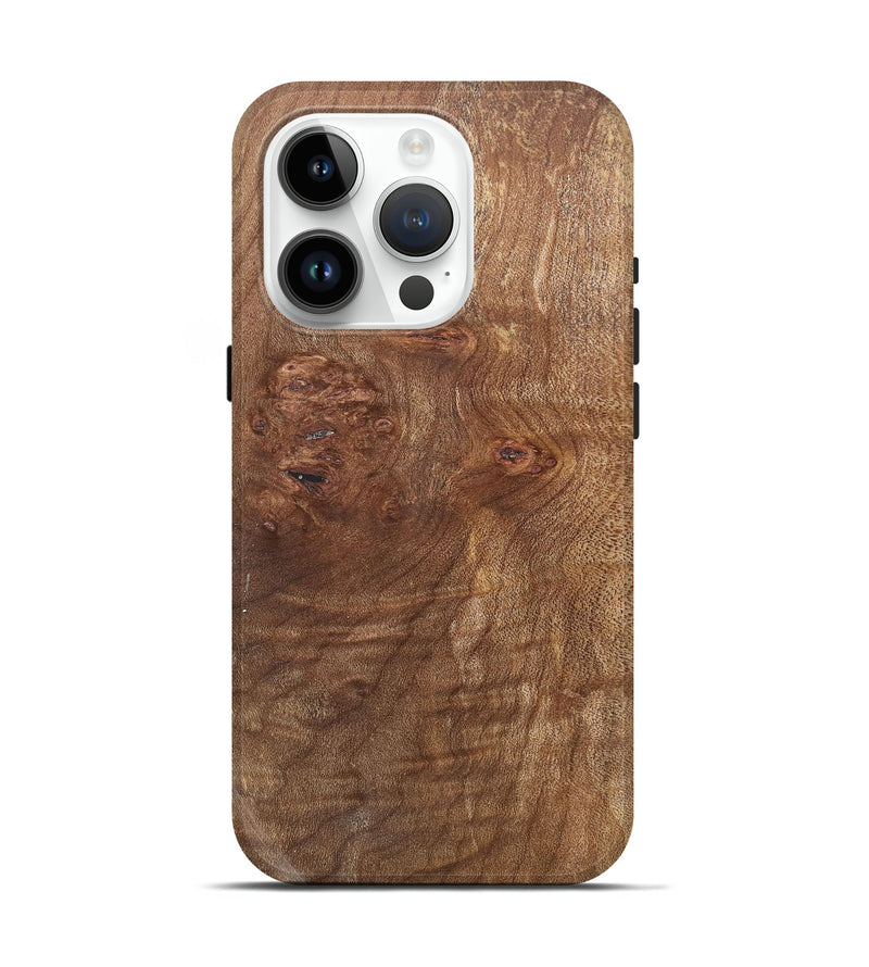 iPhone 15 Pro Wood+Resin Live Edge Phone Case - Bryan (Wood Burl, 700877)