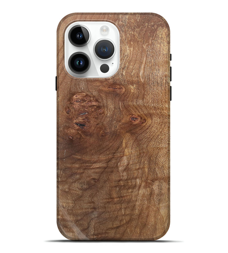 iPhone 15 Pro Max Wood+Resin Live Edge Phone Case - Bryan (Wood Burl, 700877)