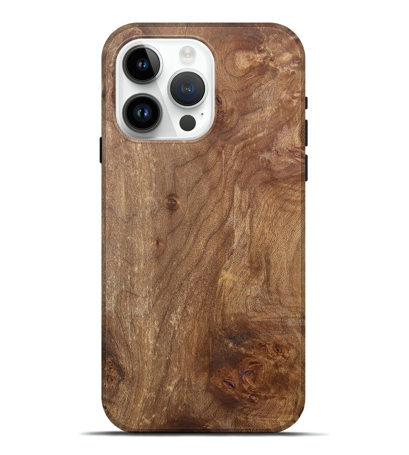 iPhone 15 Pro Max Wood+Resin Live Edge Phone Case - Alvin (Wood Burl, 700879)