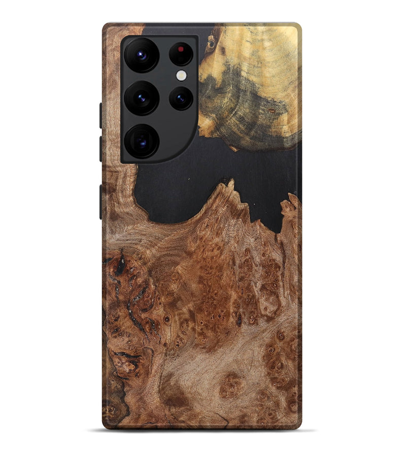 Galaxy S22 Ultra Wood+Resin Live Edge Phone Case - Joni (Wood Burl, 700886)