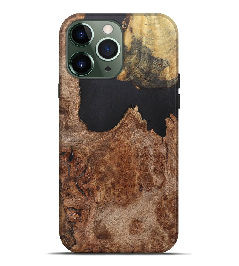 iPhone 13 Pro Max Wood+Resin Live Edge Phone Case - Joni (Wood Burl, 700886)