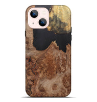 iPhone 14 Plus Wood+Resin Live Edge Phone Case - Joni (Wood Burl, 700886)