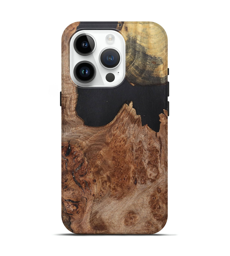 iPhone 15 Pro Wood+Resin Live Edge Phone Case - Joni (Wood Burl, 700886)