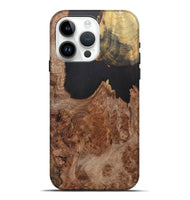 iPhone 15 Pro Max Wood+Resin Live Edge Phone Case - Joni (Wood Burl, 700886)