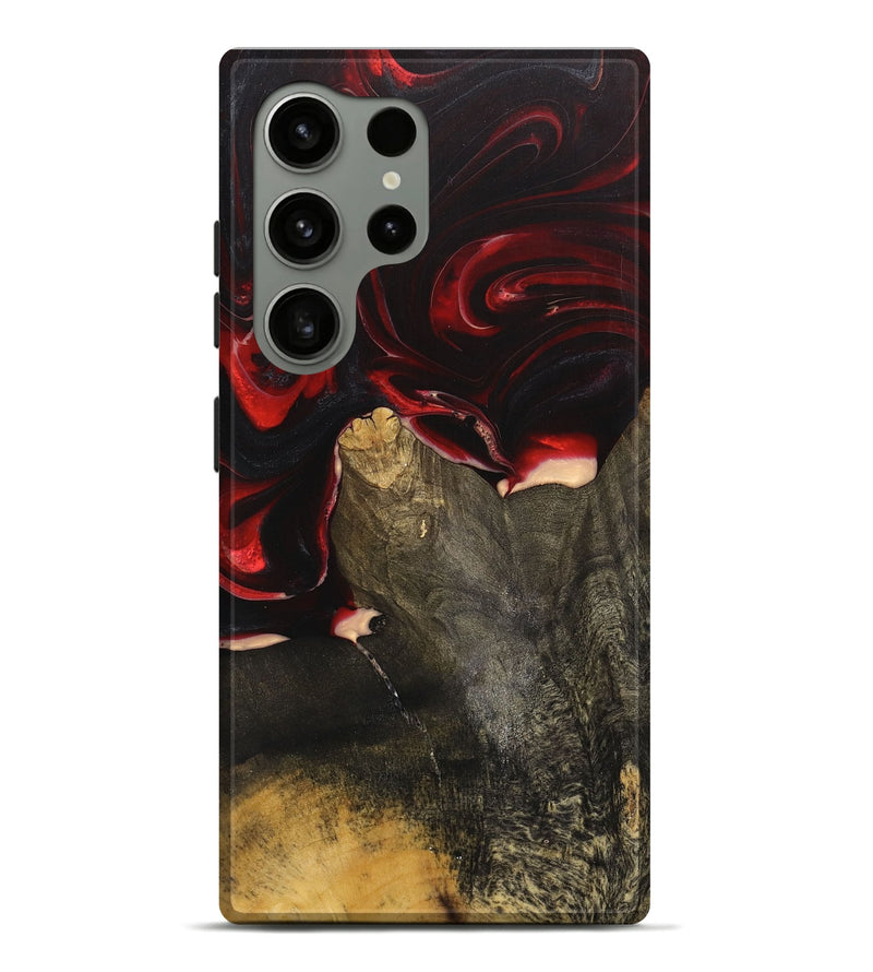 Galaxy S24 Ultra Wood+Resin Live Edge Phone Case - Alisa (Red, 700915)
