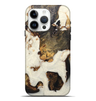 iPhone 15 Pro Max Wood+Resin Live Edge Phone Case - Michael (Black & White, 700921)