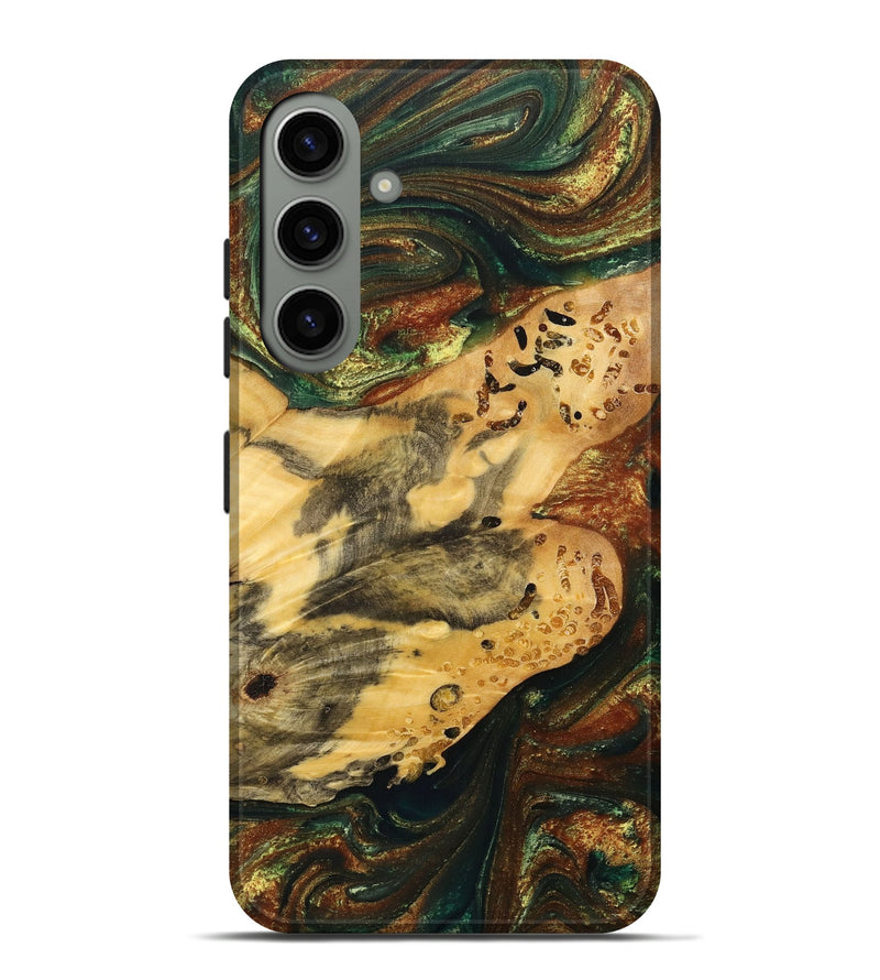 Galaxy S24 Plus Wood+Resin Live Edge Phone Case - Mario (Green, 700923)